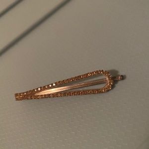 gold rose shiny hair pin